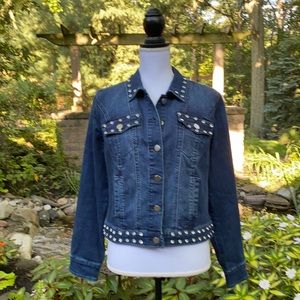 G.I.L.I. Denim Diamond Studded Jacket
